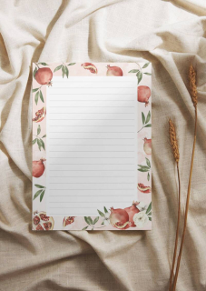 Poznámkový blok GRANÁTOVÉ JABLKO