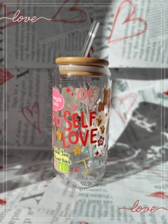 Sklenička s motivem SELF LOVE