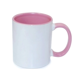 Personalizovaný hrneček s barevným ouškem a vnitřkem - 330 ml