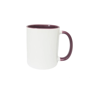 Personalizovaný hrneček s barevným ouškem a vnitřkem - 330 ml