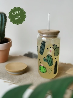 Sklenička s motivem KAKTUS